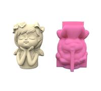 Geometrico Bowknot Flower Girl Gypsum Silicone Stampo Box Per Preparare Succulento Porta Pint Pinna Resina Silicone