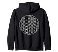 Geometrico Fiore Della Vita Felpa con Cappuccio