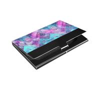 Geometrico Fogs Slim porta biglietti da visita organizer con pelle e acciaio inossidabile piccolo porta carte per donne o uomini