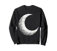 Geometrico Mezzaluna Wicca Witchy Low Poly Goth Felpa