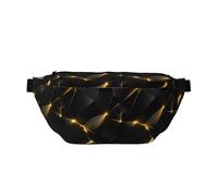 geometrico nero con luce rossa per donna e uomo, con cintura, tracolla, per sport, viaggi, escursionismo, corsa, jogging