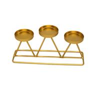 Geometrico Portacandele Alto Quality.for Cena Sostegno Nero/Oro Candela