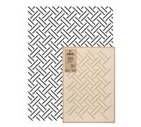 GEOMETRICO Riutilizzabile stencil plastica 65x95cm BASKET WEAVE Seamless