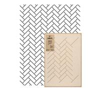 GEOMETRICO Riutilizzabile stencil plastica 65x95cm HERRINGBONE LINES Seamless