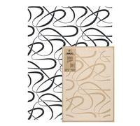 GEOMETRICO Riutilizzabile stencil plastica 65x95cm LINEE CURVE seamless Ovunque