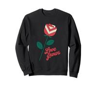 Geometrico Rose Cresce Inspirational Love Flower Felpa