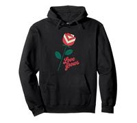 Geometrico Rose Cresce Inspirational Love Flower Felpa con Cappuccio