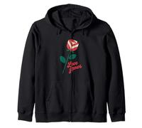 Geometrico Rose Cresce Inspirational Love Flower Felpa con Cappuccio
