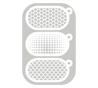 Geometrico Texture Stencil Pittura Viso Compongono Set Di 3 Pallini Alveare
