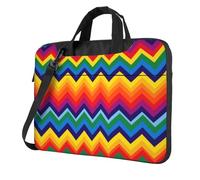 Geometrico W Pattern Rainbow Pride Colori Borsa Per Laptop Laptop Case 15.6 Pollice Borse Per Computer Imbottito Copertura Del Manicotto Per Le Donne Uomini