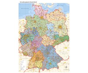 Geometro Landkarten Mappa Politica della Germania, Poster 84 x 114 cm