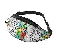 Geometry Brain Image With Science Marsupi per uomo Donna con cinturino regolabile per corsa Viaggi Escursionismo Dog Walking Allenamento