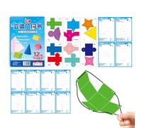 Geometry Learning Book, Pull String 3D Educational Activity Guide, Interactive Volume Area Teaching Tool, Fun Drafting Aid for Kids, Famiglie, Students, Classroom, Homeschool