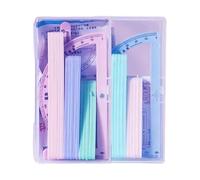 Geometry Set Per Studenti - Giochi Di Apprendimento Magnetici Bambini | Giocattolo Interattivo 19 Pezzi Con Forme Geometriche Righello Angoli Mobili Righello