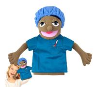 Geonoy Burattino a mano di carriera, Marionette Educative Morbide Con Bocca Mobile, Bambola di Peluche Giudice Postino Assistente di Volo, per Spettacoli di Feste Insegnamento di Narrazione