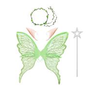 Geonoy Costume da fata da farfalla per cosplay, costume di Halloween per ragazze, di farfalla, elastico delicato sulla pelle, per travestimento per eventi festivi, sfide dei personaggi