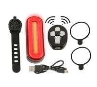 Geonoy Luce per Bici Ricaricabile Tramite USB, luci a LED per Bici con Telecomando - Spia LED Impermeabile - Luce Posteriore Antipolvere per la Guida Notturna, Luce Posteriore con Telecomando per