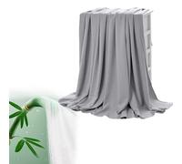 Georcep Cooling Blanket for Night Sweats - Lightweight Cool Blankets, Ice Blanket Single/Double/King/Super King Size for All-Season for Couch and Bed (E-Light Gray,230 * 270CM)