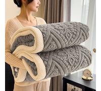 Georcep Flannel Blanket for Couch or Bed, 3D Embossed Multifunctional Washable Blankets, Soft Lightweight Fuzzy Queen Sleeping Blanket Suitable for All Seasons (A-Grey,200 * 230cm)