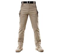 Georcep Tactical Pants for Men, Tactical Waterproof Pants Men, Heavy Duty Work Pants, Multi-Pocket Tactical Cargo Outdoor Trousers (2XL,B-Khaki)