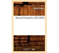 Georg Cantor Recueil d'Articles (Éd.1889) (Tascabile) Sciences