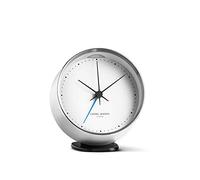 GEORG JENSEN HK CLOCK w. alarm and holder-white, 10 cm