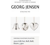 Georg Jensen Natale 2022 ottone placcato con palladio 3 pezzi NUOVO...
