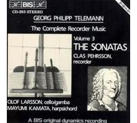 Georg Philipp Telem Complete Recorder Music Vol. 3 (Pehrsson, Larsson, Kama (CD)