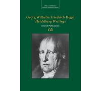 Georg Wilhelm Fredrich Georg Wilhelm Friedrich Hegel: Heidelberg Wr (Tascabile)