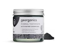 Georganics - Dentifricio Biologico Sbiancante e Ricco di Minerali - Formula Non Cchiumogena Con Olio di Cocco Vergine Biologico - Vegan, senza SLS, Test Sugli Animali e Fluoro - Carbone Attivo - 120ml