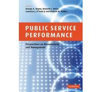 George A. Boyne Public Service Performance (Tascabile)