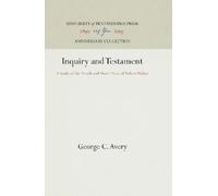 George C. Avery Inquiry and Testament (Copertina rigida) Anniversary Collection
