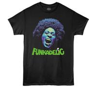 George Clinton - Cooltone Funkadelic - T-Shirt Nera Manica Corta Per Adulti