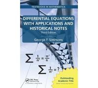 George F. Simmo Differential Equations with Applications and Histori (Tascabile)