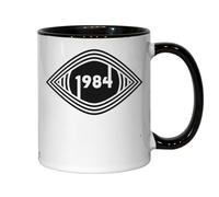 George Orwell 1984 Big Brother Eye Logo Tazza da tè e caffè in ceramica nera