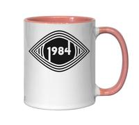 George Orwell 1984 Big Brother Eye Logo Tazza da tè e caffè in ceramica rosa