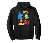 George Pig And Cookie Monster Let's Rock Felpa con Cappuccio