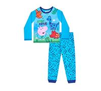 George Pig Dino Roar Boys Long W21 - Pigiama da bambino, colore: Blu, Blu, 3-4 Anni