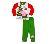 George Pig Pigiama natalizio "Bedtime" 18 mesi-5 anni, Peppa, PJ, Verde, 2-3 Years