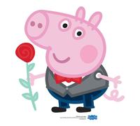 George Pig Valentine's Rosa Cartone Ritaglio/Sagoma/IN Piedi - Festa Challenge