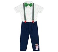 George Pig Vestito | Completini e Coordinati per Bambino | Carnevale Ragazzo | Set Camicia e Pantaloni con Bretelle | 2-3 Anni