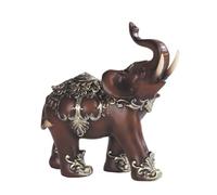 George S. Chen Imports Thai Elephant Wood Like Design Figurine 6""""