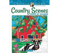 George Toufexis Creative Haven Country Scenes Color by Number (Tascabile)