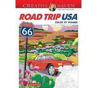 George Toufexis Creative Haven Road Trip USA Color by Number (Tascabile)