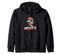 George Washington 4 luglio Merica Felpa con Cappuccio