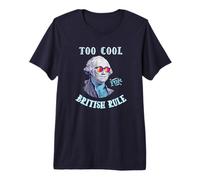 George Washington 4th July Too Cool for British Rule Maglietta Premium
