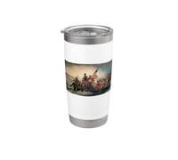 George Washington Attraversando il Delaware di Emanuel Leutze Bicchiere termico in acciaio inox doppia parete
