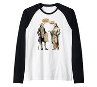 George Washington Gesù Fratello Stesso Divertente Meme Maglia con Maniche Raglan