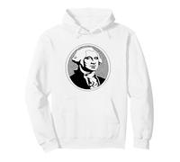 George Washington Presidente Insegnante di Storia del Ritratto Felpa con Cappuccio