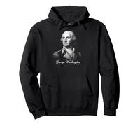 George Washington Ritratto Americano Storia Icona Felpa con Cappuccio